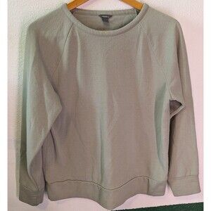 Eddie Bauer Sweater Women's size M Medium Olive Green Pullover Long Sleeve (746m